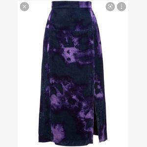 Altuzarra Velvet Tie Dye Skirt